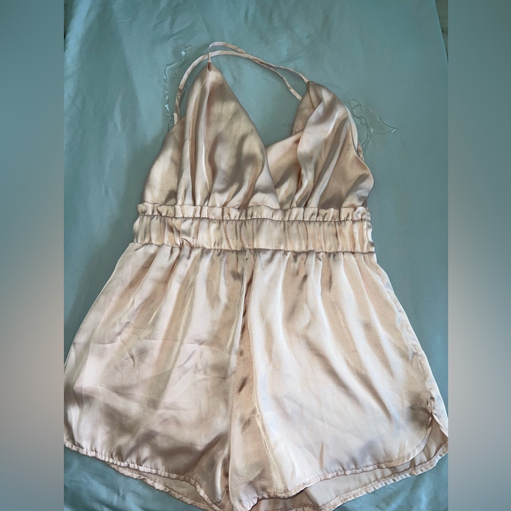 Fashion Nova Champagne Romper